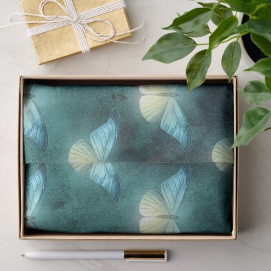 Ontkoppeling groene vlinder tissuepapier (Geschenk)