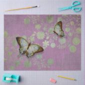 Ontkoppeling Moderne  vlindervlinderbloemigen Paar Tissuepapier (Craft)