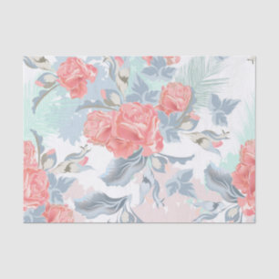 Ontkoppeling Romantic Floral Pattern Tissuepapier