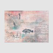 Ontkoppeling Roze  Antiek krant Tissuepapier (Voorkant)