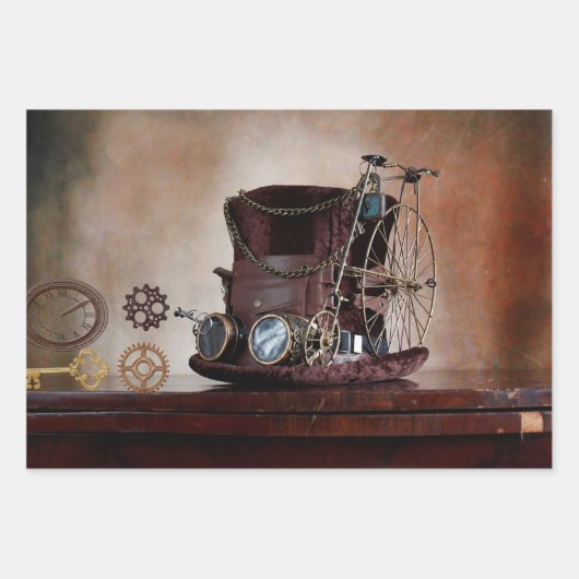 ontkoppeling Steampunk Abstracte kunst Inpakpapier Vel (Voorkant 2)