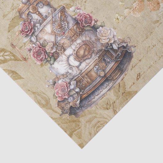  ontkoppeling Steampunk Wedding Tissuepapier (Detail)