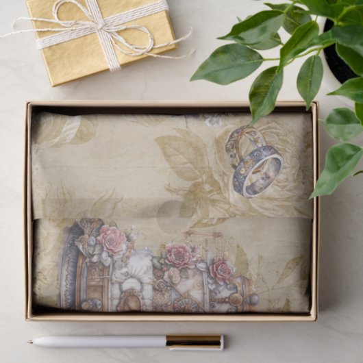  ontkoppeling Steampunk Wedding Tissuepapier (Geschenk)