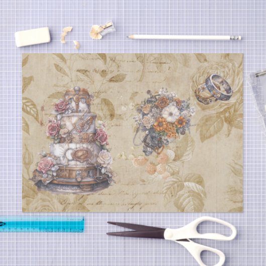 ontkoppeling Steampunk Wedding Tissuepapier (Craft)