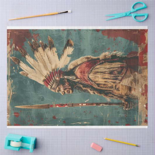 Ontkoppeling van Amerikaans-Indiaas hoofderfgoed Tissuepapier (Craft)