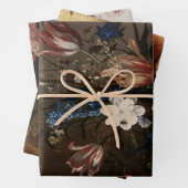  ontkoppeling van Antiek bloemen Inpakpapier Vel (In situ)