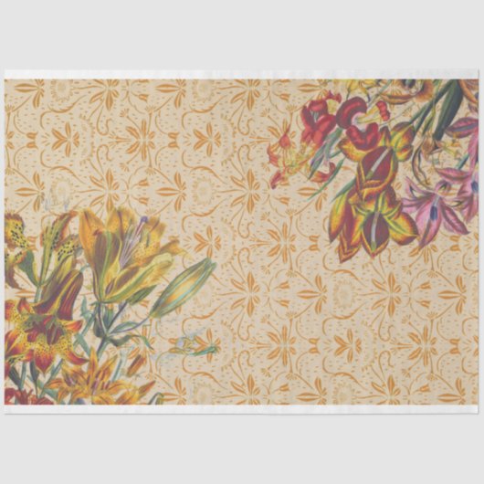  ontkoppeling van Antiek bloemen Tissuepapier (Voorkant)