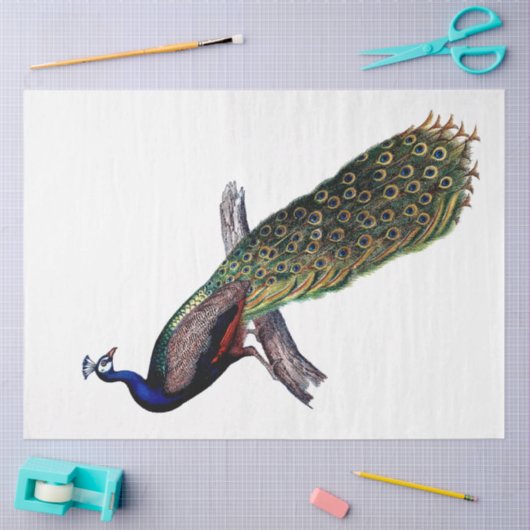 ontkoppeling van Antiek peacock Tissuepapier (Craft)