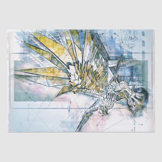 Ontkoppeling van Atlanta Falcon Bird Artwork Tissuepapier (Voorkant)