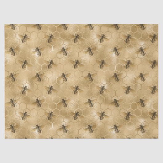 Ontkoppeling van bijen en gouden honingraat tissuepapier (Voorkant)