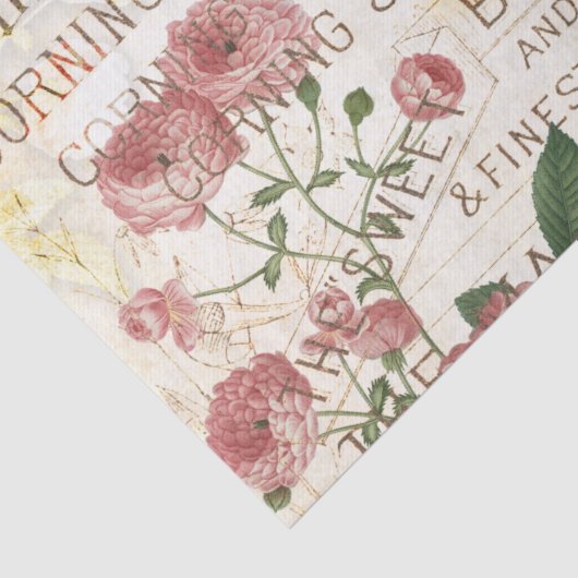 Ontkoppeling van  bijen en Rozen Tissuepapier (Detail)