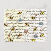 Ontkoppeling van  bijen en thee briefkaart (Voorkant)