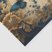 Ontkoppeling van blauwe en gouden vlinder tissuepapier (Detail)