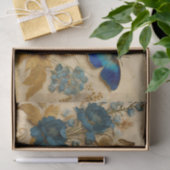  ontkoppeling van blauwe en goudvlinder tissuepapier (Geschenk)