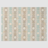 Ontkoppeling van blauwgroen en bruine strepen tissuepapier (Voorkant)