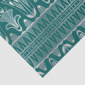 Ontkoppeling van blauwgroen en zilverkunst tissuepapier (Detail)