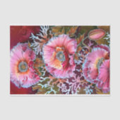 Ontkoppeling van Bouquet Poppy Flowers Tissuepapier (Voorkant)