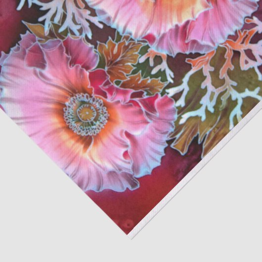 Ontkoppeling van Bouquet Poppy Flowers Tissuepapier (Detail)