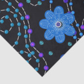 Ontkoppeling van Bright Blue Boho-stijl Tissuepapier (Detail)