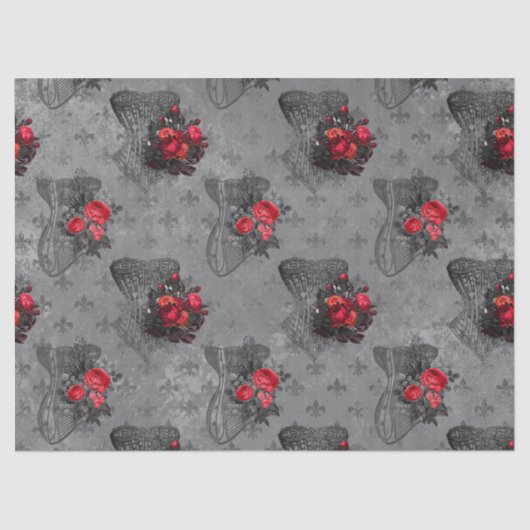 Ontkoppeling van corset en Red Rose Tissuepapier (Voorkant)