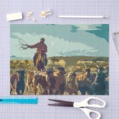 Ontkoppeling van cowboy en vee tissuepapier (Craft)