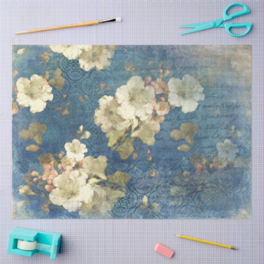  ontkoppeling van de blauwe bloem tissuepapier (Craft)