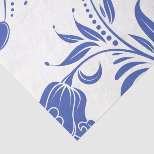 ontkoppeling van de blauwe bloem tissuepapier (Detail)