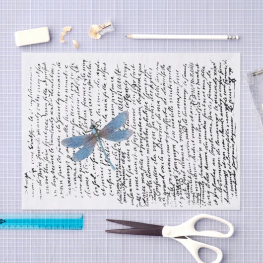 ontkoppeling van de Dragonfly-brief Tissuepapier (Craft)