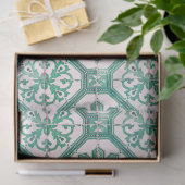  ontkoppeling van de groene Tegel van Floral Delft Tissuepapier (Geschenk)