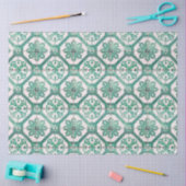  ontkoppeling van de groene Tegel van Floral Delft Tissuepapier (Craft)