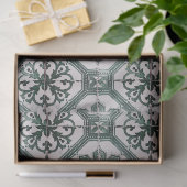 ontkoppeling van de groene Tegel van Floral Delft Tissuepapier (Geschenk)