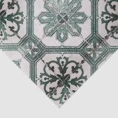 ontkoppeling van de groene Tegel van Floral Delft Tissuepapier (Detail)