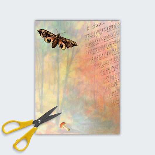 Ontkoppeling van de Natuur van de bijtende bosherf Tissuepapier