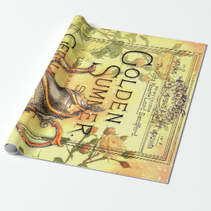 Ontkoppeling van de Tea Golden Summer Ephemera  Cadeaupapier