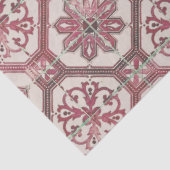 ontkoppeling van de Tegel Floral Delft Pink Tissuepapier (Detail)