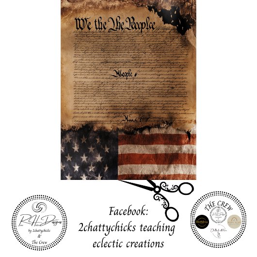 Ontkoppeling van de vlag van de grondwet van het v tissuepapier