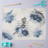 ontkoppeling van de vogelsoorten in het blauw Ant Tissuepapier (Craft)