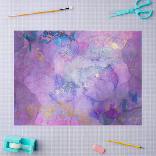 Ontkoppeling van Dream Violet Collage Tissuepapier (Craft)