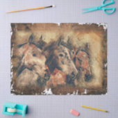 Ontkoppeling van drie paarden tissuepapier (Craft)