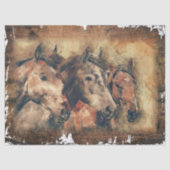 Ontkoppeling van drie paarden tissuepapier (Voorkant)