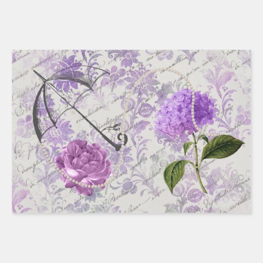 Ontkoppeling van ephemeral Floral Inpakpapier Vel (Voorkant 3)