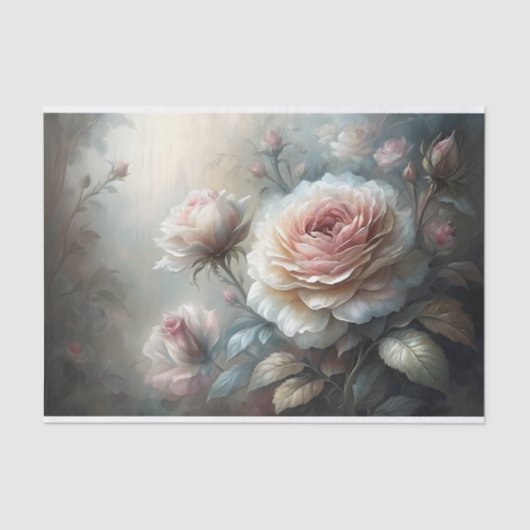 ontkoppeling van etherisch Roos Tissuepapier (Voorkant)