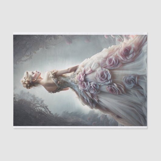 ontkoppeling van etherische Rozen nevel Tissuepapier (Voorkant)