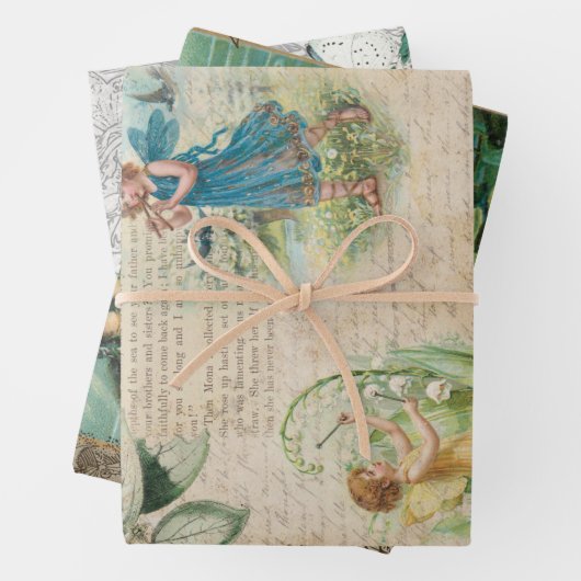 ontkoppeling van Fantasy Ephemera Inpakpapier Vel (In situ)