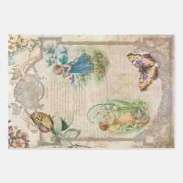 ontkoppeling van Fantasy Ephemera Inpakpapier Vel