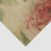 ontkoppeling van Floral Bouquet Script Ephemera Tissuepapier (Detail)