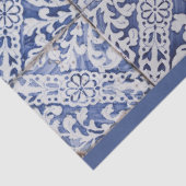  ontkoppeling van Floral Delft Blue en White Tegel Tissuepapier (Detail)