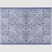  ontkoppeling van Floral Delft Blue en White Tegel Tissuepapier (Voorkant)