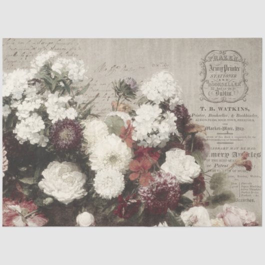  ontkoppeling van Floral Ephemera Tissuepapier (Voorkant)
