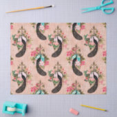  ontkoppeling van Floral Pacock Pink Tissuepapier (Craft)